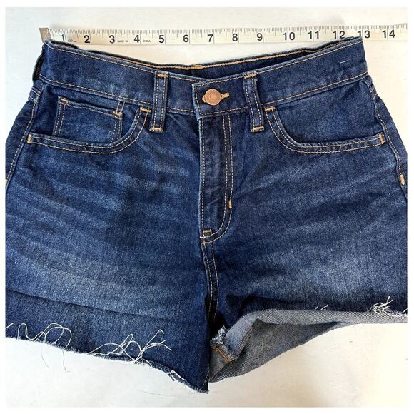 Old Navy High Rise Jean Shorts Adjustable Waist Cut-Offs - Girls Size 14 - Picture 3 of 9